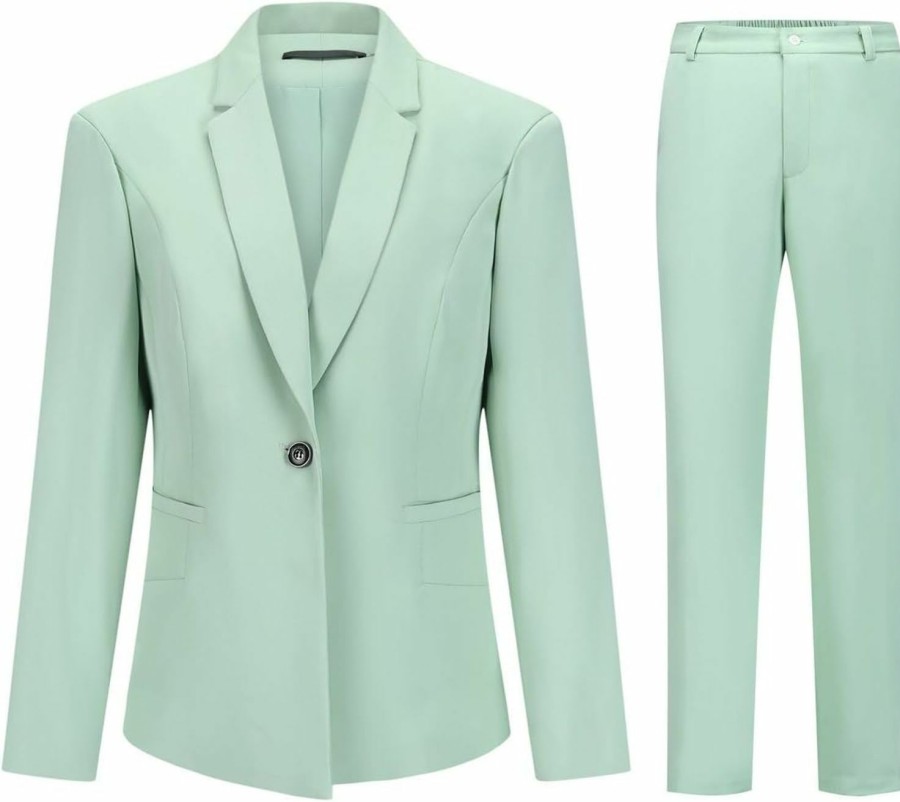 Online YUNCLOS Yunclos Women'S 2 Piece Office Lady Business Suit Set Slim Fit Blazer Pant