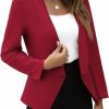 Hot Sucolan Womens Casual Blazers Open Front Long Sleeve Jacket Work Office Suit Jackets Blazer