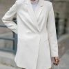 Hot The Drop The Drop Women'S Whisper White Boyfriend Blazer By @Christineandrew