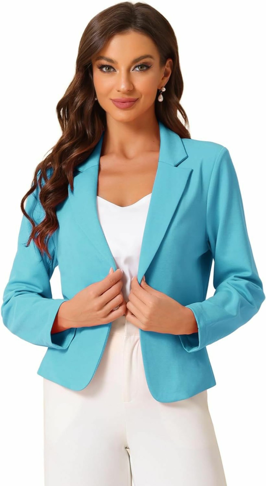 Clearance Allegra K Allegra K Business Blazer For Women'S Work Office Open Front Casual Dressy Suit Jackets