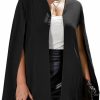 Clearance OYOANGLE Oyoangle Women'S Plus Size Elegant Cape Blazer Split Long Sleeve Open Front Work Office Jacket Outerwear