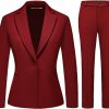 New MODFUL Modful Women'S 2 Piece Business Suit Pant Set Slim Fit One Button Blazer Jacket Lady Work Suit For Office