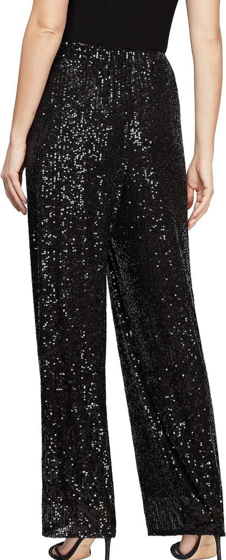 Hot Alex Evenings Alex Evenings Women'S Straight Leg Full Length Sequin Dress Pant (Regular Petite)