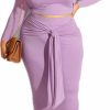 Best MRSFITOK Plus Size Women 2 Piece Outfits Sets Sexy Tracksuit Midi Dress,Sleeveless Tank Top Bodycon Skirts Set Casual Summer