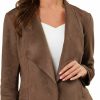 Online Allegra K Allegra K Women'S Faux Suede Jacket Open Front Lapel Draped Outwear Jacket Blazer