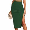 Hot HUUSA Huusa 2 Piece Dress For Women Sexy Sleeveless Slim Bodycon Split Midi Dresses Casual Crewneck Tank Tops High Waist Skirt Sets