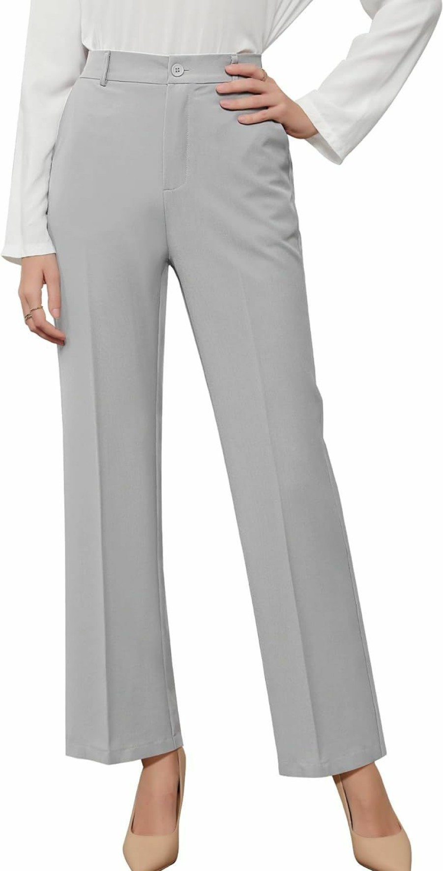 Online GRAPENT Grapent Pants For Women Work High Waisted Dress Pants Business Casual Relaxed Fit Straight Leg Elastic Waist Trousers