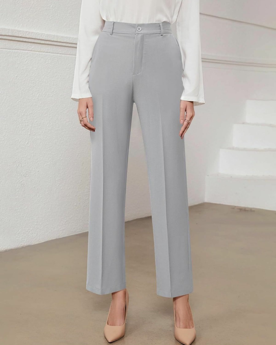 Online GRAPENT Grapent Pants For Women Work High Waisted Dress Pants Business Casual Relaxed Fit Straight Leg Elastic Waist Trousers