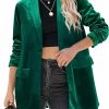 Best GRAPENT Grapent Velvet Blazers Jackets For Women Business Casual Oversized Long Suit Jacket Dressy Cardigan Blazer Work Office