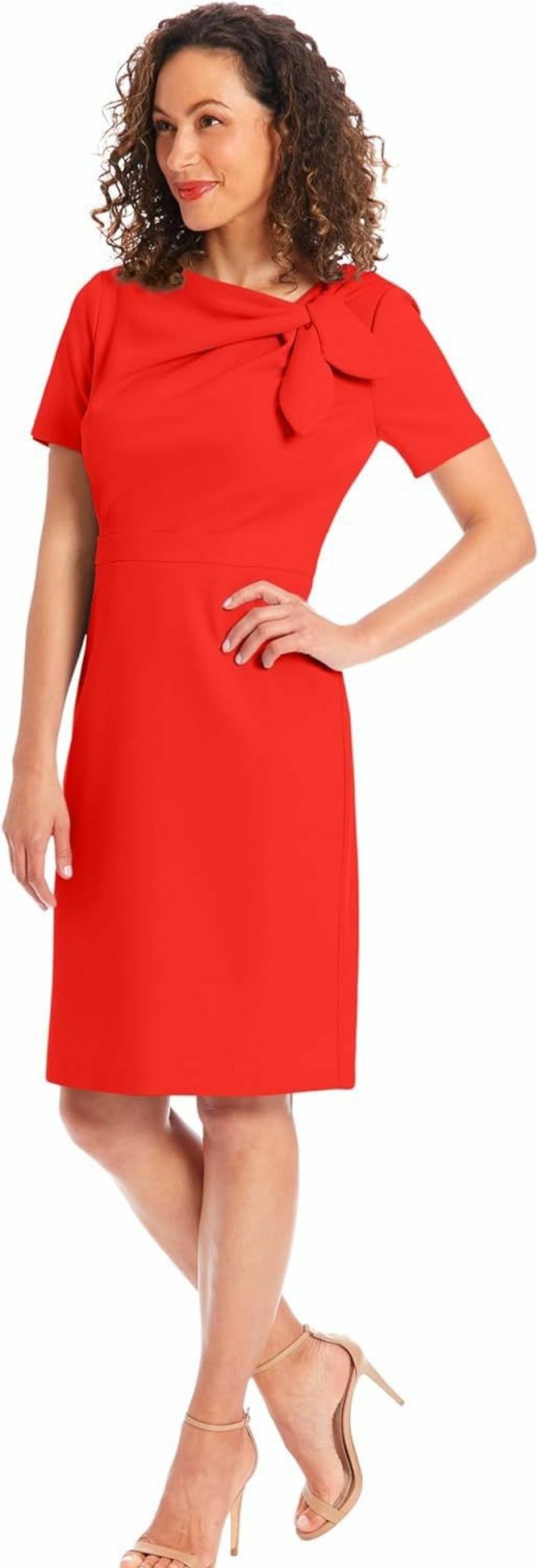 Best London Times London Times Women'S Polished Sheath Dress With Bow Detail Career Office Event Occasion Guest Of