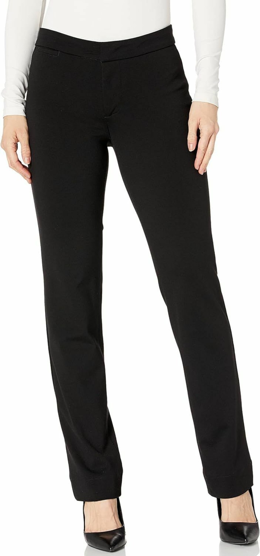 Best NYDJ Nydj Petite Womens Petite Ponte Trouser Pants In Black