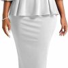 Wholesale MOJICK Pencil Dresses For Women Elegant Ruffles Sleeve Church Dresses Wear To Work