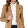 Online Allegra K Allegra K Faux Suede Casual Blazer For Women'S Lapel Collar Long Sleeve Work Office Jacket