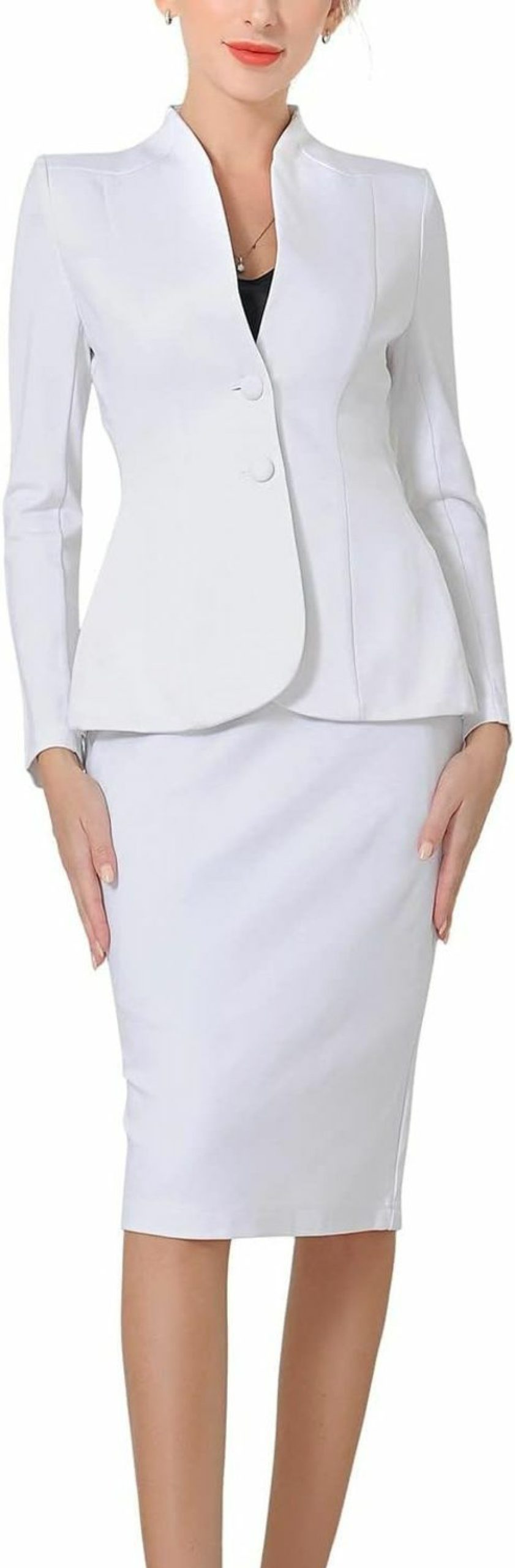 Clearance Marycrafts Marycrafts Women'S Formal Office Business Work Jacket Skirt Suit Set