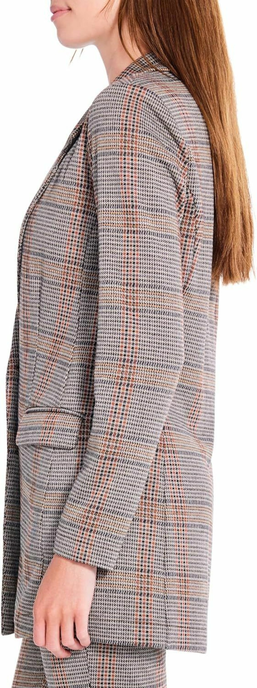 Clearance NIC+ZOE Nic+Zoe Women'S Sketched Plaid Knit Blazer