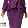 New IbuduSexy Ibuduy Church Dresses For Women Elegant Sexy Business Outfits For Women Solid Color Pencil Dress For Women