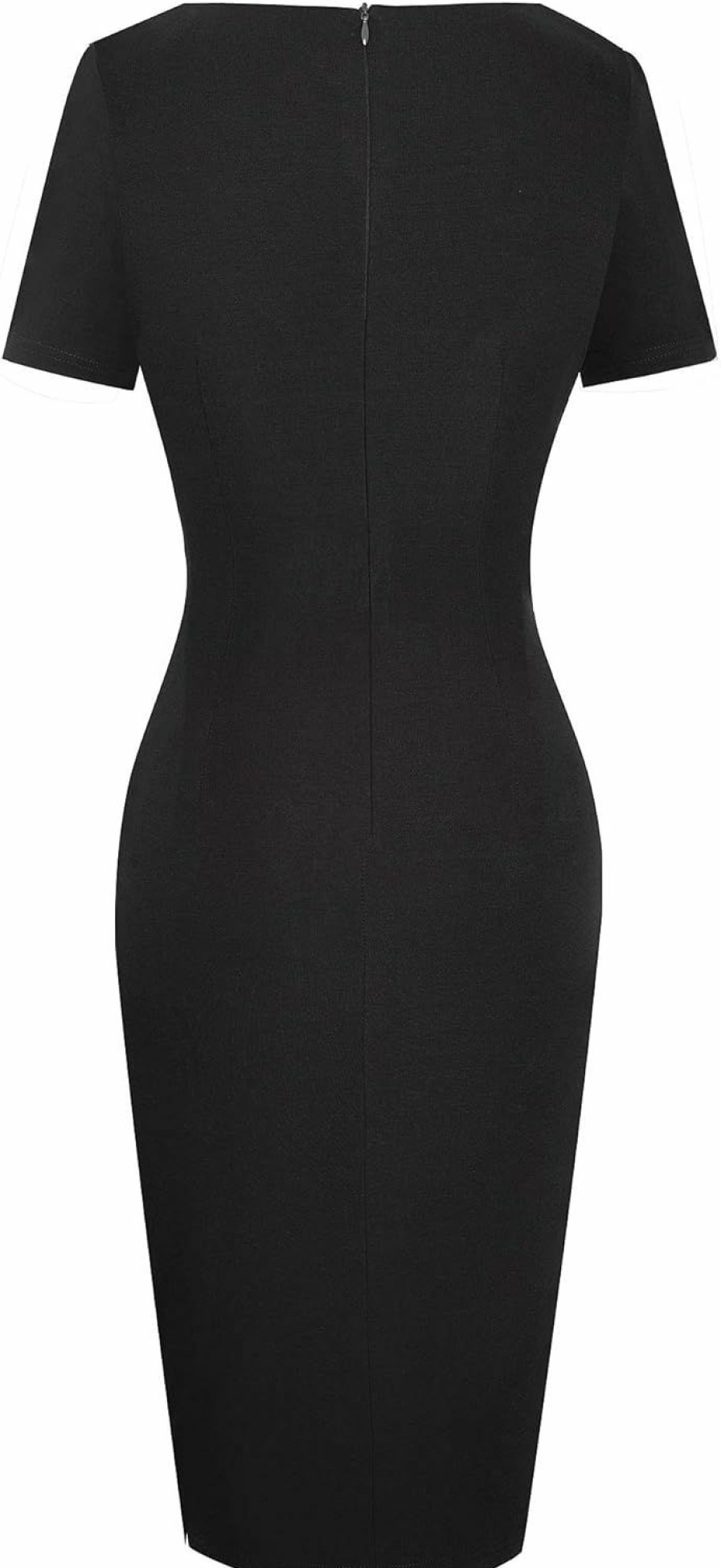 Hot HOMEYEE Homeyee Women Keyhole Colorblock Slim Bodycon Business Pencil Dress B571