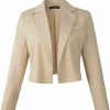 Clearance Beninos Beninos Womens Casual Blazers Open Front Crop Blazer Jacket