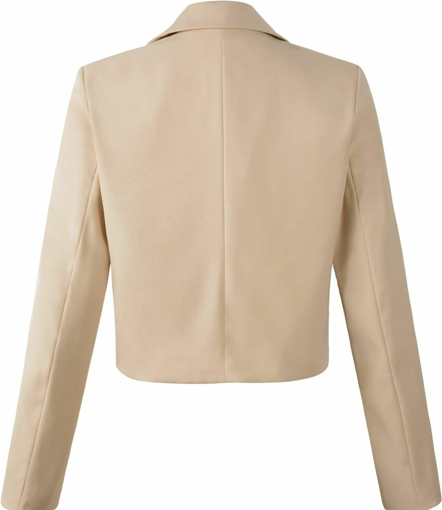 Clearance Beninos Beninos Womens Casual Blazers Open Front Crop Blazer Jacket