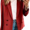 Hot Zwurew Zwurew Women'S Long Sleeve Casual Blazers Lapel Open Front Double Breasted Suit Business Work Office Blazer Jackets