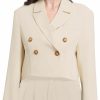 Clearance V VOCNI V Vocni Women'S Cropped Blazer Double Breasted Long Sleeve Business Casual Crop Jacket Work Suit