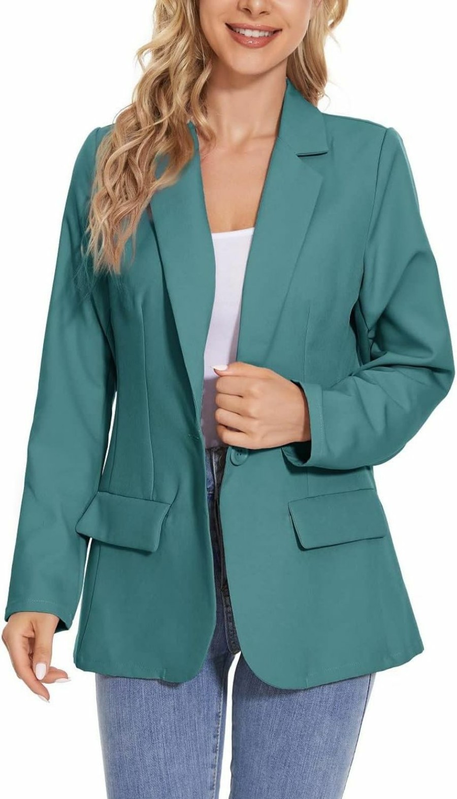 Wholesale S7 Womens Casual Blazers Open Front Long Sleeve Work Office Jackets Blazer,Casual Work Solid Color Blazer