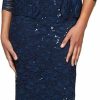 New Alex Evenings Alex Evenings Women'S Shift Dress With Lace Jacket (Petite And Regular)